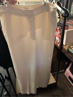 Artiza Wilfred Full Length Wide Leg High Rose Cream Trousers SZ: 14